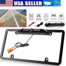 US License Plate Metal Frame Rear View Backup Camera CMOS HD LED Night Vision