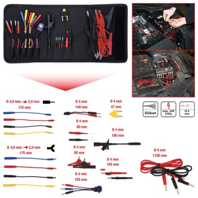 KS TOOLS 12/24V Diagnose Prüf- und Mess-Kabel-Satz, Diagnosen Fehlerermittlungen