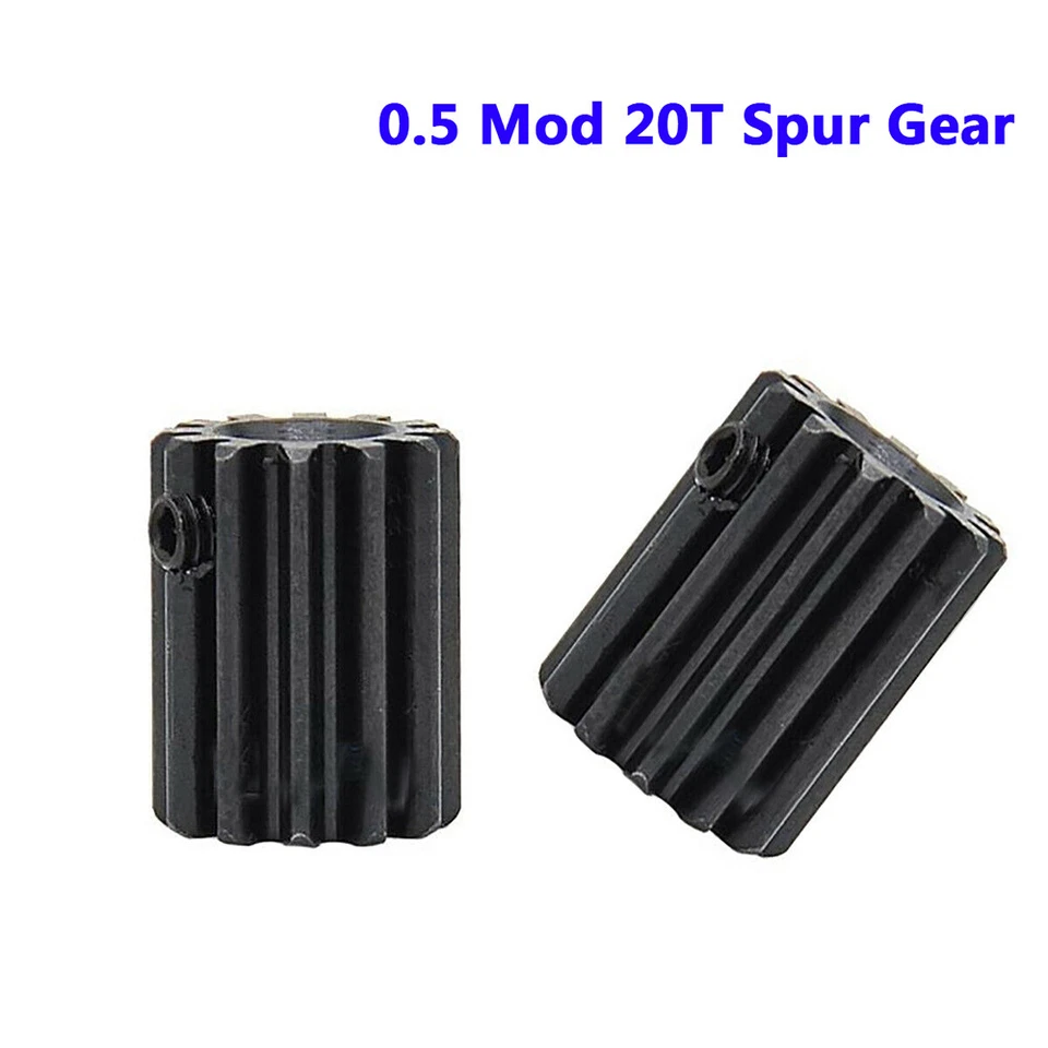 0,5 Mod Stirnräder 20T/40T Bohrung 5-10mm Ritzel Getriebemotor Getriebe Gear schwarz - Bild 2 von 4