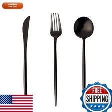 Fabulous Party 180PCS Black Disposable Cutlery Set for Party