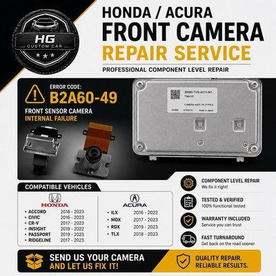 HONDA PILOT FRONT WINDSHIELD LANE ASSIST CAMERA  Repair Service Error B2A60-49
