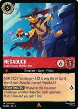 Disney Lorcana TCG Winterspell Negaduck - Public Enemy Number One Rare 116/204