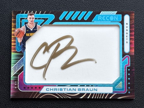 2023-24 Panini Recon Sophomore Acetate Auto 1/1 Platinum Christian Braun SAA-BRU