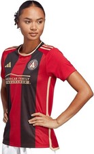 Size S- Adidas Women&rsquo;s Atlanta United 2024 Home Soccer Jersey, Red/Black.