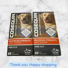 FOR 2 Cosequin Joint Health Supplement w/MSM 60 Chewable Tablets Exp2028 NEW