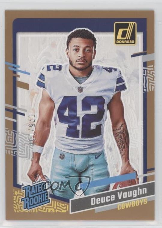 2023 Panini Donruss Rated Rookie Portrait Studio Series /100 Deuce Vaughn RC 5y7