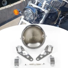 5.75 Inch LED Headlight Housing for Chrome Motorcycle Headlamp chrome bracket