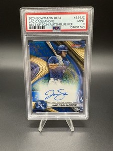 Jac Caglianone 2025 Bowman’s Best, Best Of 2024 Blue Refractor Auto /150 PSA 9!