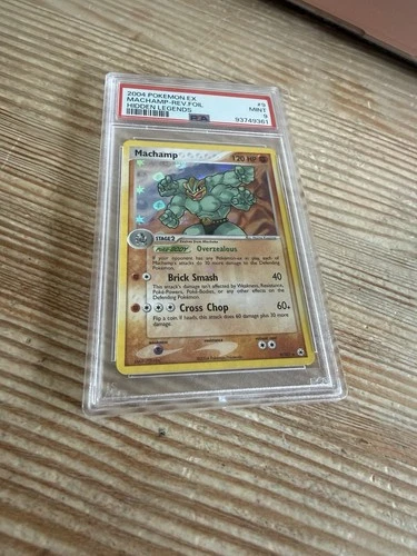 2004 POKEMON EX HIDDEN LEGENDS #9 MACHAMP-REVERSE FOIL PSA 9