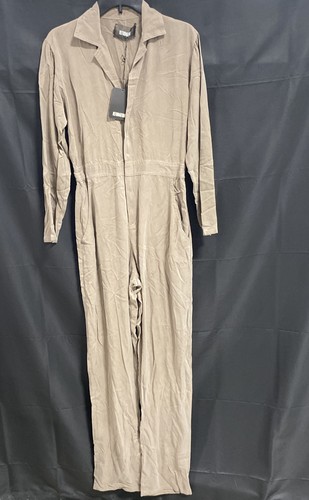 Reformation Women's Montana Jumpsuit Camel Long Sleeve Utility NWT Sz M