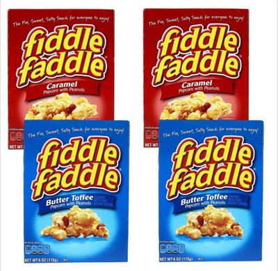 Sweet & Buttery Delight- Fiddle Faddle Variety 4 Pack Caramel Bliss