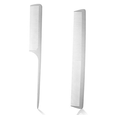 2 Pcs Stainless Steel Metal Rat Tail Comb, Fine Tooth Combs with Pick,... 