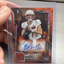 2025 Bowman Chrome University Football Miller Moss Orange Refractor Auto /25