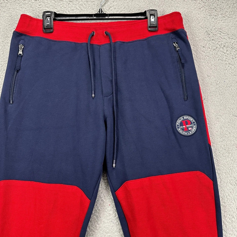 Polo Sport Ralph Lauren Pants Jogger Mens Large Blue Yacht Challenge Rare USA - Image 4 of 4