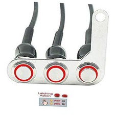 Stainless Steel LED Light Motorcycle Switch ON-Off Handlebar Adjustable Mount