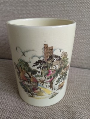 VINTAGE CROWN DEVON FIELDINGS KÜCHENUTENSILIEN TOPF GLAS LAND DORF SZENE