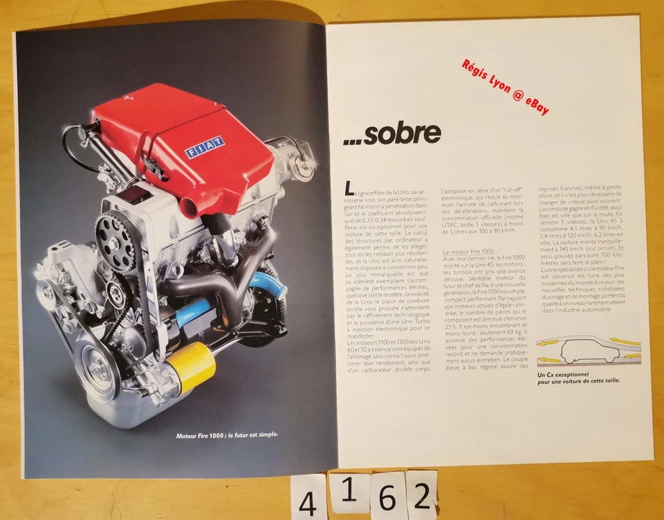 FIAT UNO 45/ 60/ 70/ TURBO i.e./ DIESEL Prospectus Fr 16 pages 9/1985 - Photo 3/4
