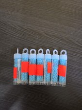 Lot of Miyuki Delica 11/0 Beads, 7 Tubes 5.2 Grams Each,  11 Light Blue Opaque
