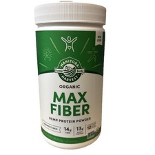 Manitoba Harvest Organic Max Fiber Hemp Protein Powder Unsweetened 16oz BB 10/27