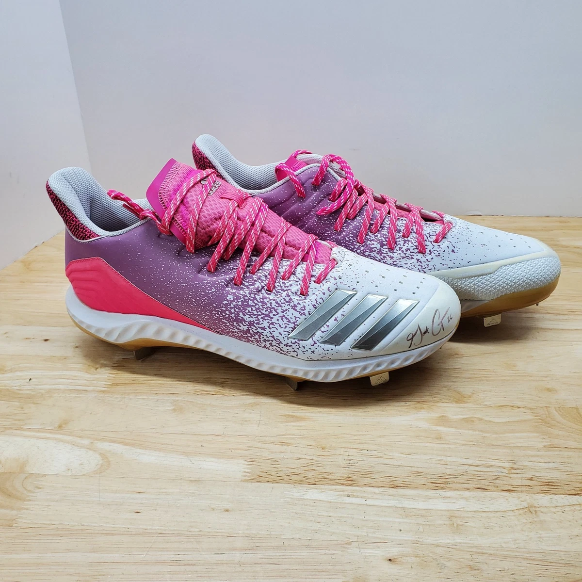 Adidas Icon Bounce Baseball Cleats Breast Cancer Awareness Pink‎ White Men\'s 16 Amazon.com | adidas Men main image 3