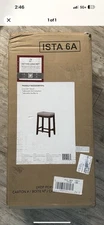 Linon Claridge Barstool Counter Stool #983560GRY01U