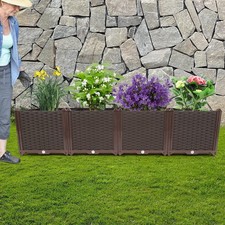 Raised Garden Bed Large Planter Box Raised Garden Bed Box with Waterproof Strips