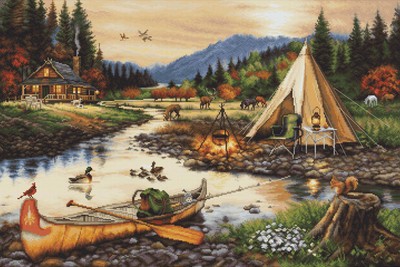 Kreuzstich Set Luca-S GOLD - Gold Creek, B2409