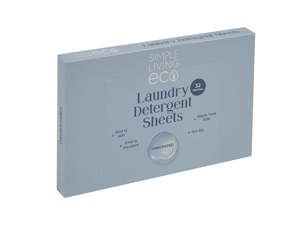 Simple Living Eco Eco laundry sheets Unscented scent Plant-based UK made 32