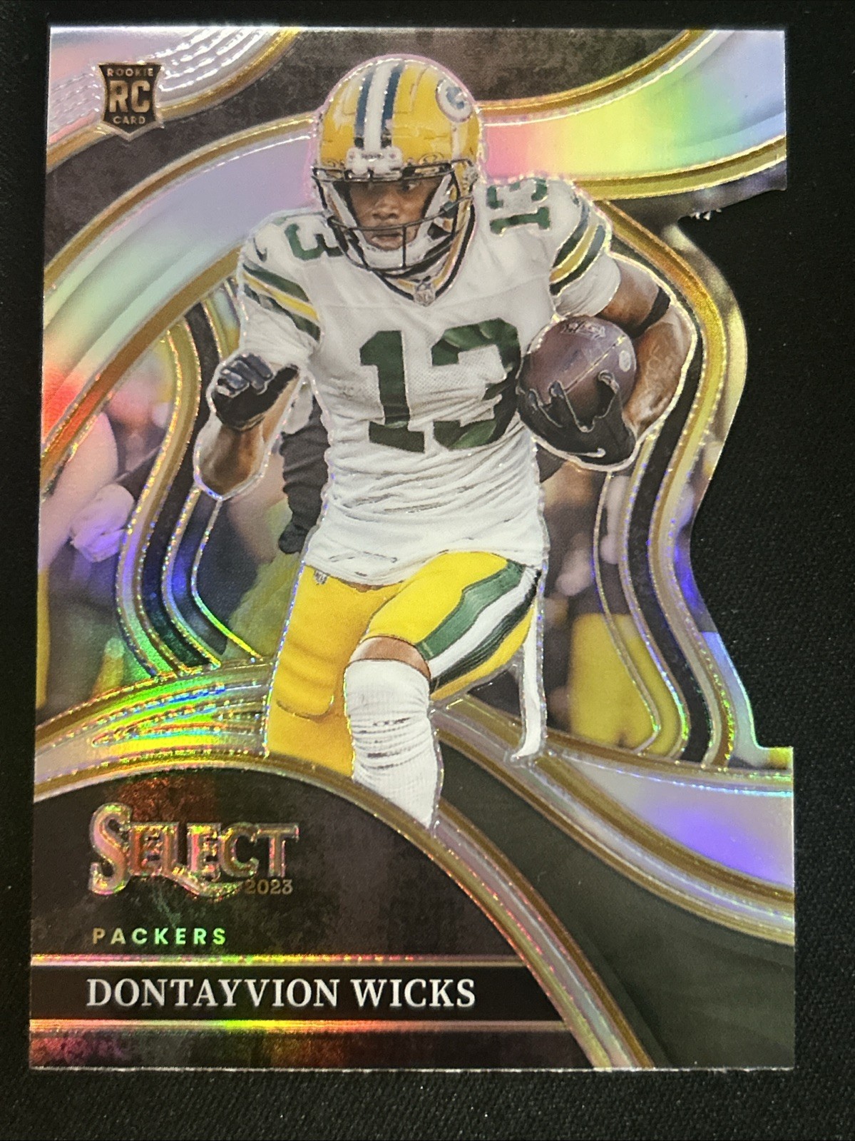 🔥Dontayvion Wicks 2023 Panini Select Silver Prizm Club Level Die Cut Rookie SP