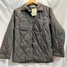 H M Youth 14 Black Button Front Quilted Puffer Jacket Unisex Thermolite EcoMade