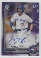 2022 Bowman Draft Chrome Pick Purple Refractor 49/250 Cade Doughty Auto ni4