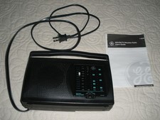 GE Portable AM FM Radio 7-2946 With Instant Weather  TV Band Tested Works Great