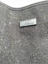 Ness Pure Wool Handbag Grey Herringbone One Small Fault On Handle