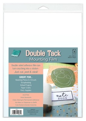 Grafix Double Tack Mounting Film 3/Pkg-9''X12'' - KDT3