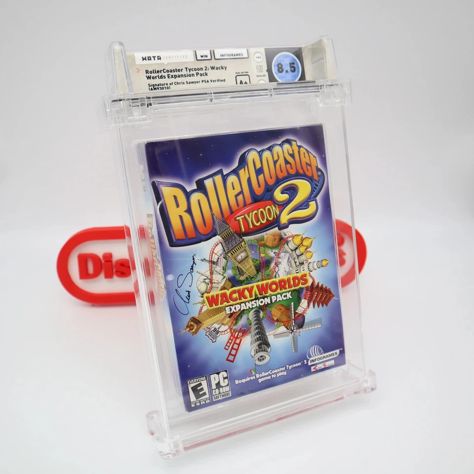 PC ROLLERCOASTER TYCOON 2 II WACKY WORLDS EXPANSION - WATA GRADED 8.5 A+ Sealed! - Image 3 of 4