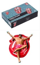 Rolling Stones 49" x 75" Inflatable Swim Tube Mouth Pool Raft Float