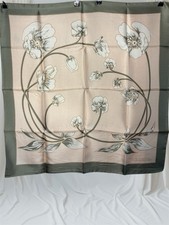 andr  claude canova Scarf 100 Silk 30  x30  "FLEUR BELLE EPOQUE" New France