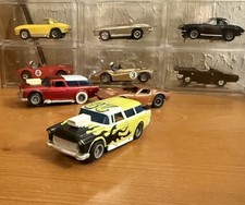 HTF 1977 Tyco HP2 Curve Hugger 8574 H.O.  55 Chevy Nomad w/Flames 28 Slot Car