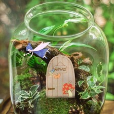 24 Pcs Fairy Door Decoration Unpainted Theme Mini Garden Adornment