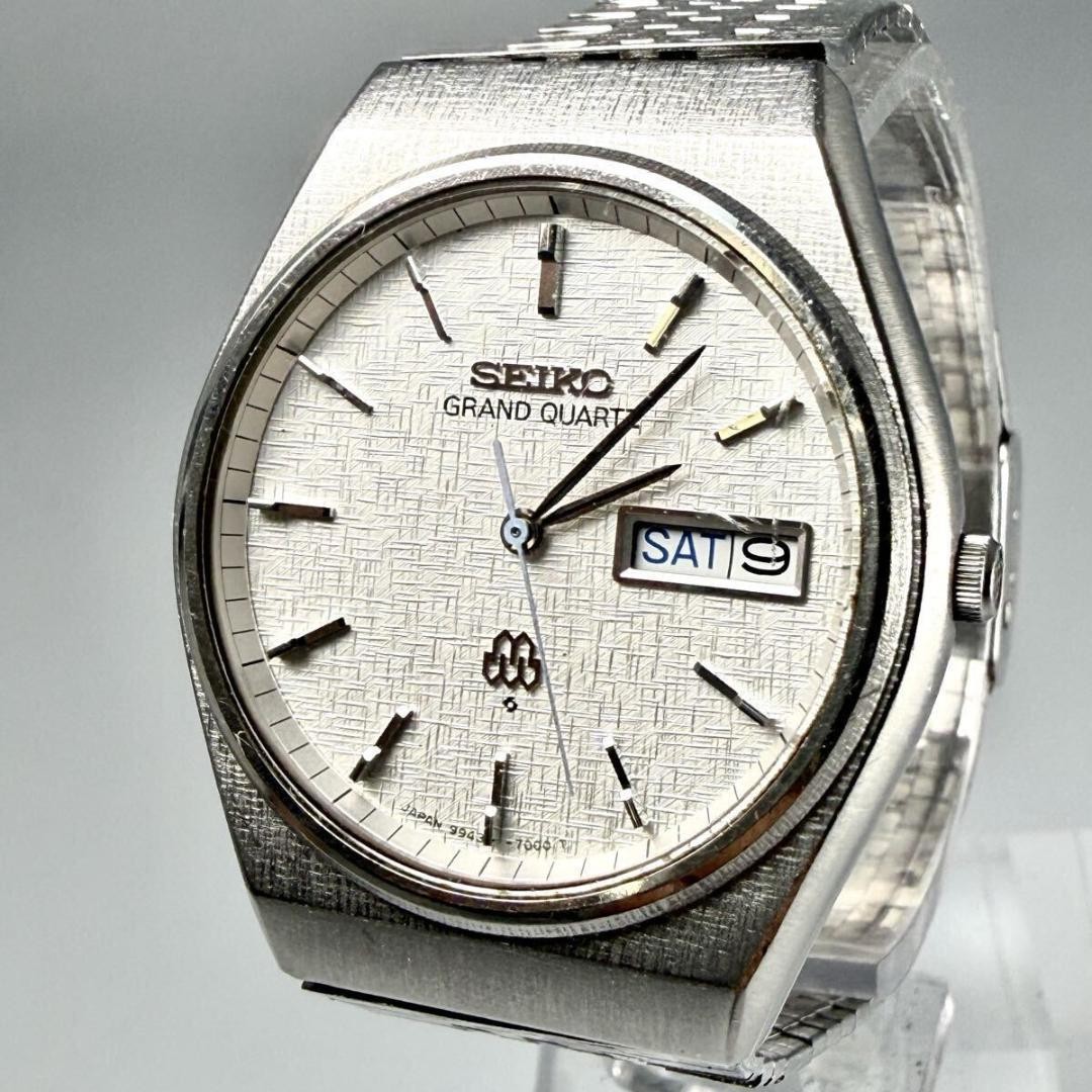 SEIKO ツインクォーツ　腕時計 Seiko Grand Quartz Twin Quartz Watch 9943-7000 Linen Dial Men's