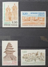 6439 - FRANCE - UNESCO - SCOTT# 2o41-2o42, 2o43-2o44 - MNH - CAT $4.20