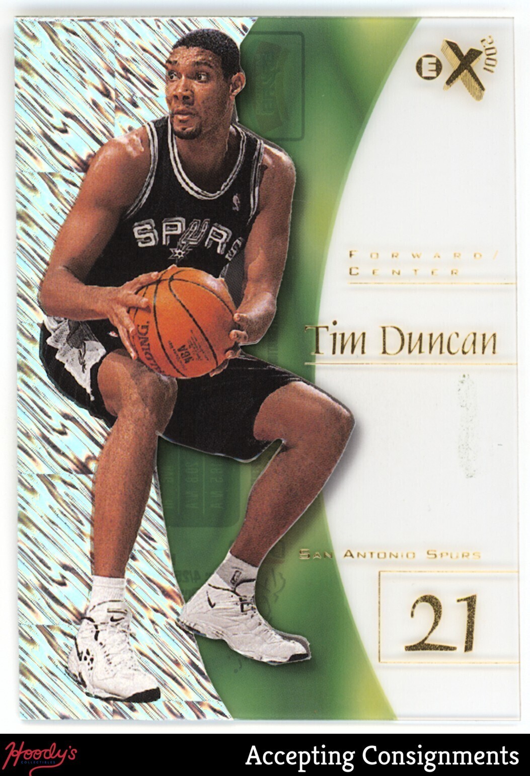 1997-98 E-X2001 #75 Tim Duncan ROOKIE RC SPURS