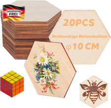 Holzscheiben Set 20 Stück für DIY Bastelpro...