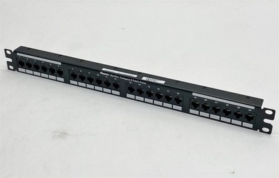 Panduit NetKey Cat 6 24-Port Patch Panel RJ-45 1U Rack NK6PPG24Y