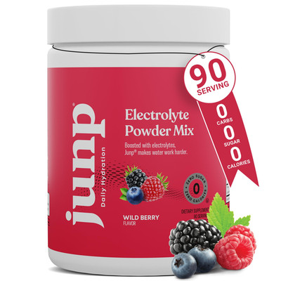 Junp Electrolytes Powder No Sugar No Carbs Wild Berry Fruit Flavor Keto