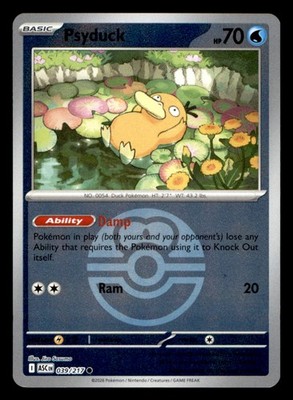 Psyduck (Love Ball) 039/217 Common Ascended Heroes Pokemon Reverse Holo NM