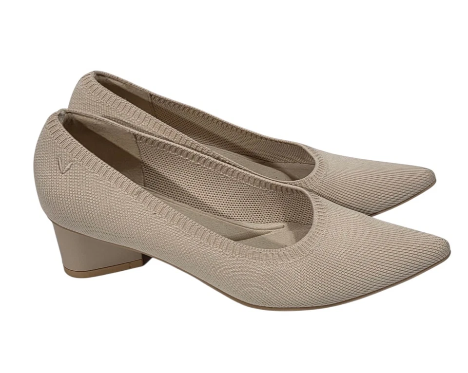 Zapatos de salón Vivaia Tracy Pro Tacones Punta Punta Tejido Almendra Tacón Grueso EU 37 US 6 Foto 4 de 4