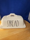Spread Covered BUTTER DISH  MAGENTA M RAE DUNN Farmhouse Decor — photo 1