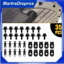 35pcs Engine Under Cover Splash Shield Guard Body Bolt U-nut Clips Fastener USA