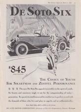 Choice of Youth for Zestful Performance: De Soto Roadster ad 1929 LF
